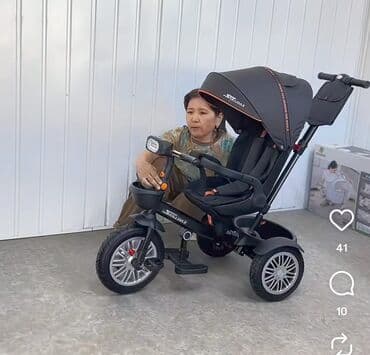 велик калеска: Балдар арабасы, түсү - Кара, Жаңы — 1