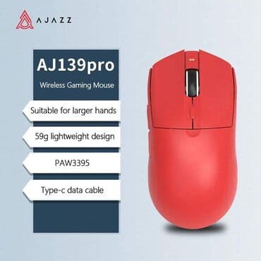 блоки питания 5: Мышка AJAZZ AJ139 Pro PMW3395 беспроводная, игровая, 26000dpi **AJAZZ — 1