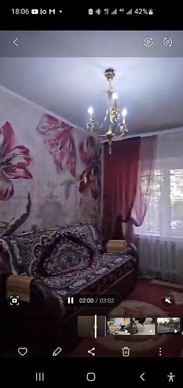 flat in osh: 2 комнаты, Собственник, Без подселения, С мебелью частично — 2