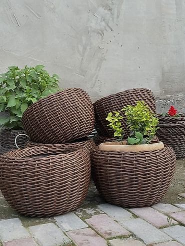 Плетёные кашпо-сферы для растений цена от 500 до 2000 сом в lalafo.kg да Плетёные кашпо-сферы для растений цена от 500 до 2000 сом в