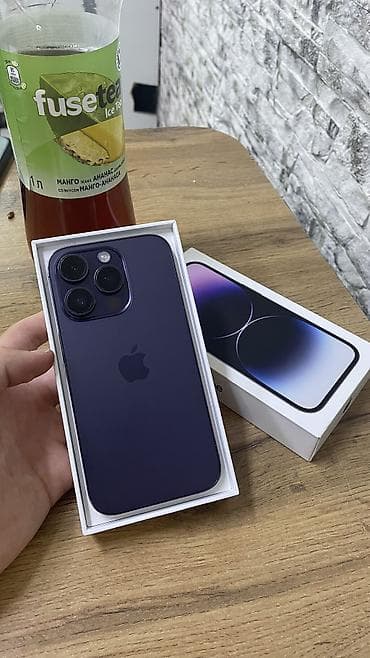 IPhone 14 Pro, Б/у, 128 ГБ, Deep Purple, Защитное стекло, Чехол, 80 % at lalafo.kg IPhone 14 Pro, Б/у, 128 ГБ, Deep Purple, Защитное стекло, Чехол, 80 %