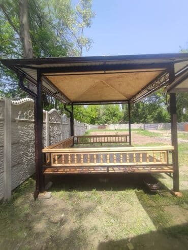 садовые беседки: Тапчан 3 x 3 x 3 м, Металл — 26