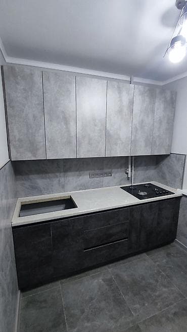 гардеробы: Кухонный гарнитур, цвет - Серый, МДФ — 6