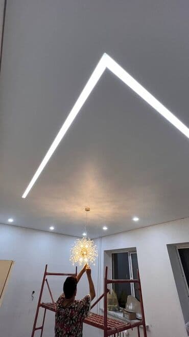 требуются монтажники натяжных потолков: Натяжной потолок 3D потолки, Глянцевое, Матовое Бесплатный замер, Бесплатная консультация, Гарантия — 3