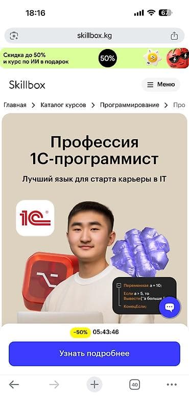 бассейн надувной б у: Продам Онлайн‑курс «Профессия 1С‑программист» (Skillbox) на платформе — 5