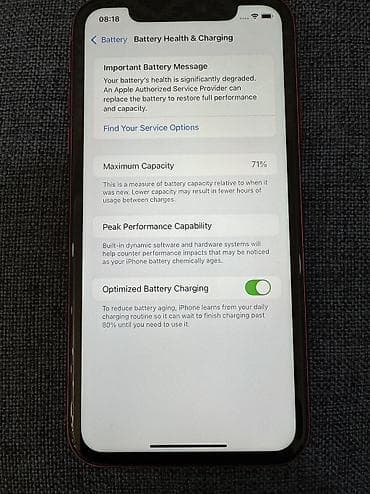 айфон хр: IPhone 11, Б/у, 128 ГБ, Красный, Коробка, 71 % — 5