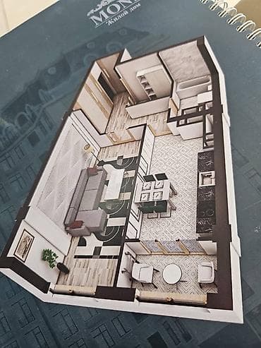 Квартиры: 1 комната, 52 м², Джал мкр (в т.ч. Верхний, Нижний, Средний) 11 этаж, ПСО (под самоотделку) — 3