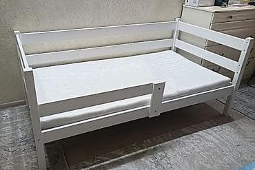 мебелью: Детская/подростковая кровать с бортиками - Цвет: белый, матовое — 1