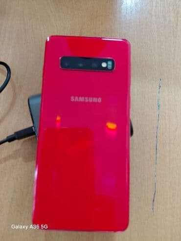 купить телефон s10: Samsung Galaxy S10, Колдонулган, 128 ГБ, түсү - Кызыл — 3
