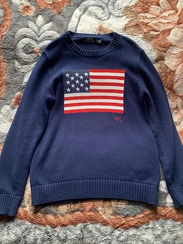 пуховик куртку: Свитер Америка от Polo Ralph Lauren Совсем новая, размер М|М на рост — 1