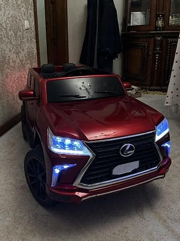 Детский электромобиль Lexus LX (лицензионная копия), красный металлик