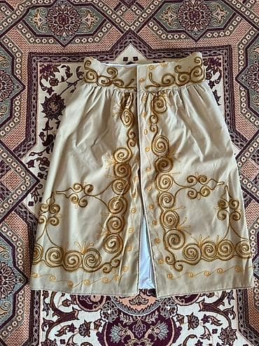 Юбка, Модель юбки: Трапеция, Миди, Бархат, Высокая талия