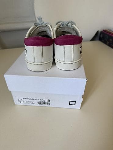 кеди: Кеды D.A.T.E. Hill Low Calf White-Fuxia Производство Италия — 2