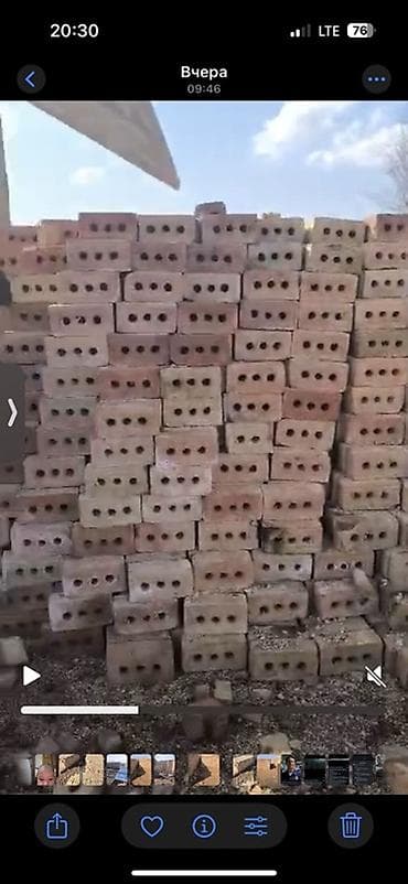 ящик для кур: Кирпич жжёный. В ассортименте: - полнотелый; - пустотелый/дырчатый — 10