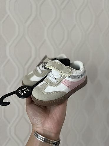 asics tiger: Детские кроссовки max, размер EU 21. - Цвет: белый с бежевыми и — 4