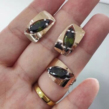 эксклюзивные свадебные пригласительные: Набор украшений, Проба 925, Новый — 3