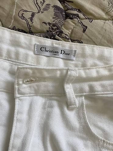 аниме вещи: Белые джинсы Christian Dior - Классический крой с высокой/средней — 4