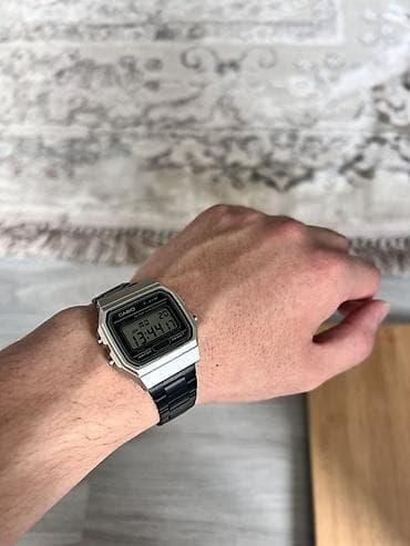 водонепроницаемый часы: CASIO F-91W — легендарные цифровые наручные часы. Дата время — 1