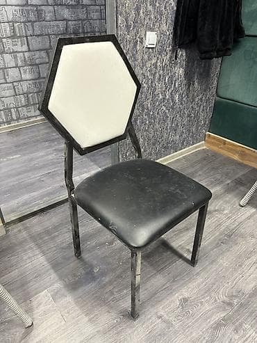 чехол на стулья со спинкой: Стул для кухни, Железо, цвет - Черный — 1