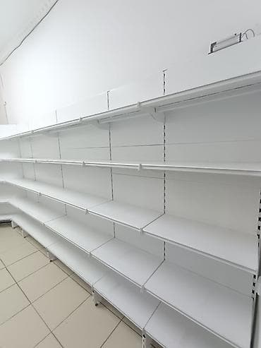 Торговое оборудование: Торговый стеллаж угловой модульный, металлический, белый. Описание: - — 7