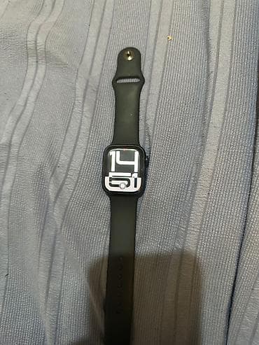 google p: Смарт‑часы в стиле Apple Watch, черный корпус с черным спортивным — 1