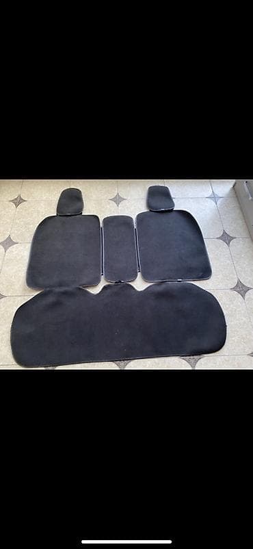 Чехлы Велюровые, цвет - Черный, Toyota, Б/у — 2
