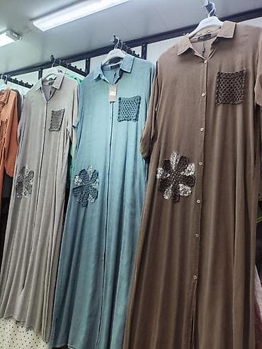 лен италия: Платье-рубашка Italy Moda - Длина: макси - Застежка: планка на — 2