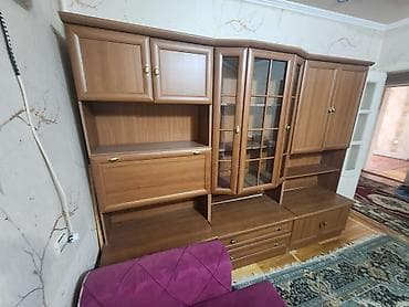 Оңдоп-түзөө жана курулуш: Дубал шкаф, Дубал шкаф түрү: Модулдуу, Үй, конок бөлмөсү үчүн, Өзгөчөлүктөрү: Телевизор коюучу бөлүк менен — 1