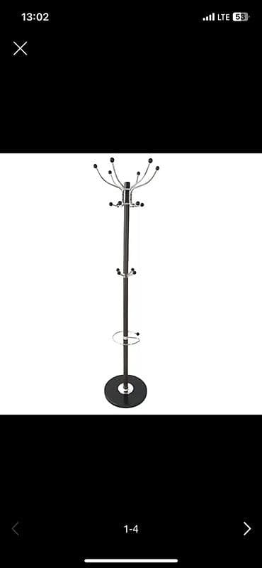 Напольная вешалка для одежды с держателем Полностью металл. Очень