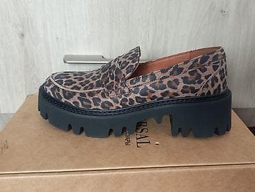 Сабо: Женские лоферы с леопардовым принтом на массивной тракторной подошве — 7