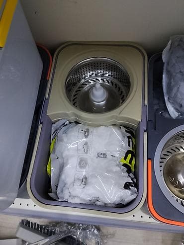 Ведро для швабры с центробежной отжимной корзиной (spin-mop система)