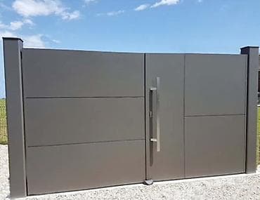 Распашные ворота: Стальные, Автоматические, Другой бренд, Для частного дома, С калиткой, Оптом, Новый, Бесплатная установка — 9