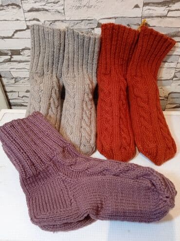 новый: Теплыезимние шерстяные носочки — 2