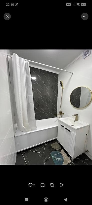 2 комнатная квартира без ремонта: 1 комната, Душевая кабина, Постельное белье, Кондиционер — 6