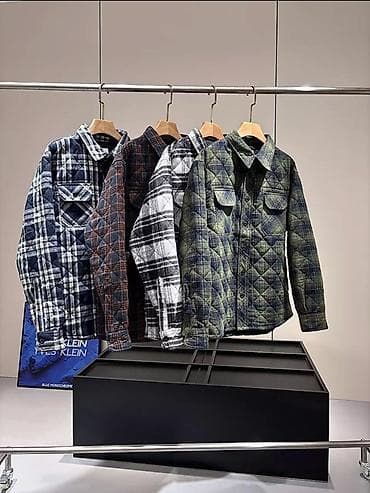 Стеганые рубашки-куртки в клетку - Модель: рубашка-куртка (shacket) с