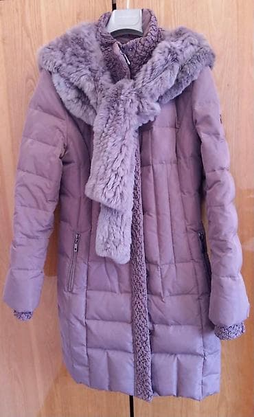 Пуховик, сиреневый. Пух. Размер l, в отличном состоянии. Турция