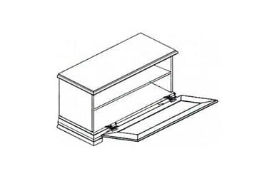 офисные мебели: Тумба для обуви 1Д, коллекции Кентаки, Белый Белый, БРВ Брест — 4