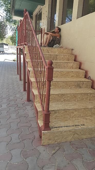 раскосой: Металлическая лестница Наружные, Форма лестницы: Много-маршевая — 10