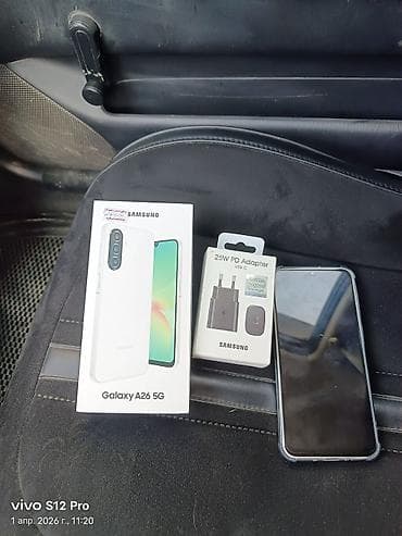 Samsung Galaxy A26 5G, Новый, 256 ГБ, цвет - Белый, 2 SIM