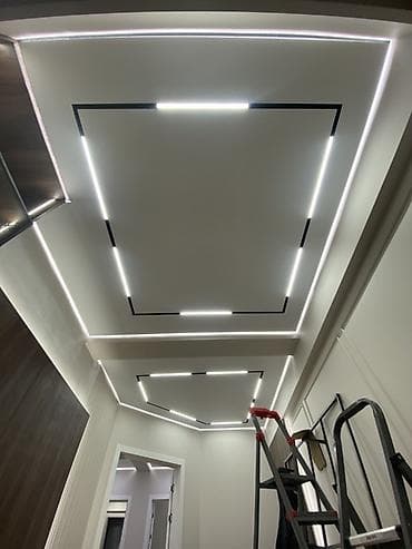 Натяжные потолки с интегрированными световыми линиями - at lalafo.kg Натяжные потолки с интегрированными световыми линиями -