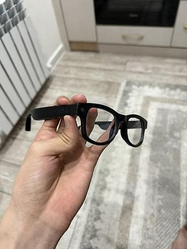 очки с камерой и микрофоном: Умные очки с камерой и аудиосистемой - Лаконичная черная оправа — 2