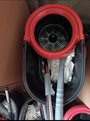 Тазалоо үчүн инвентарь: Швабра с ведром и центрифугой (spin-mop) - Комплект: ведро с — 3