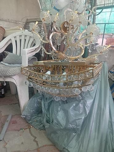 вазы из цветного стекла: Классические подвесные люстры с хрусталём - Материал: литая арматура — 3