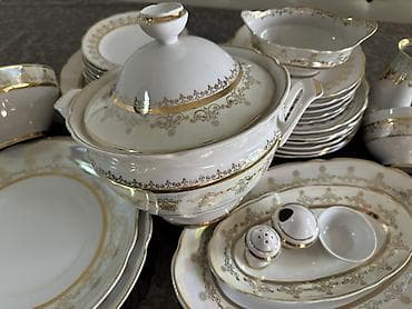 сервиз на 12 персон: Богато и изысканно! Перламутр с позолотой! 😍 Новый столовый сервиз на — 4