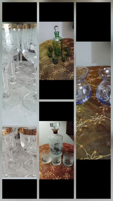 набор из германии: Листайте фото. 1) ФУЖЕРЫ 8шт высота 16 см.+ РЮМКИ 8шт. высота 12 см — 1