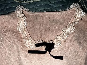 свитера с оленями парные: Розовая женская кофта/лонгслив с длинным рукавом и декором: - Нежный — 5