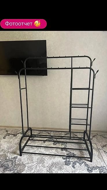 Вешалки: Напольная вешалка-органайзер Функциональная металлическая система — 2