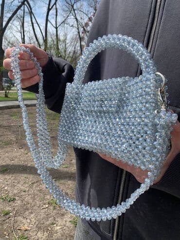 бисер работа на дому: Сумка из бусин, сумка из хрустальных бусин; выполнена специальной — 2