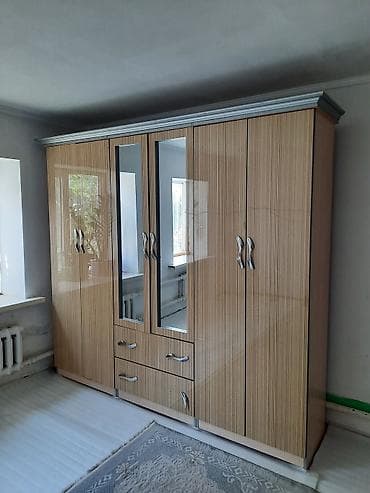 шкаф с зеркалами: Шифоньер, шкаф для одежды, Прямой, ЛДСП — 1