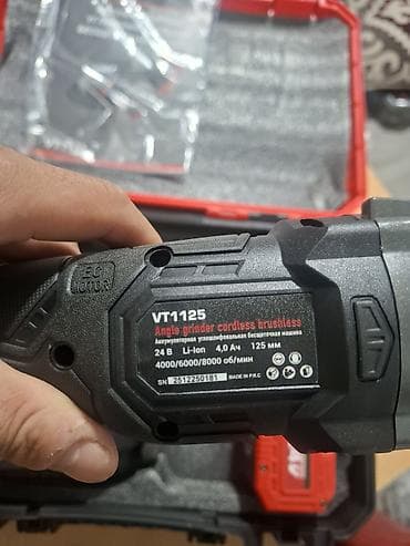 Инструменты: Аккумуляторная углошлифовальная машина VITTON VT1125 (безщеточная) — 2